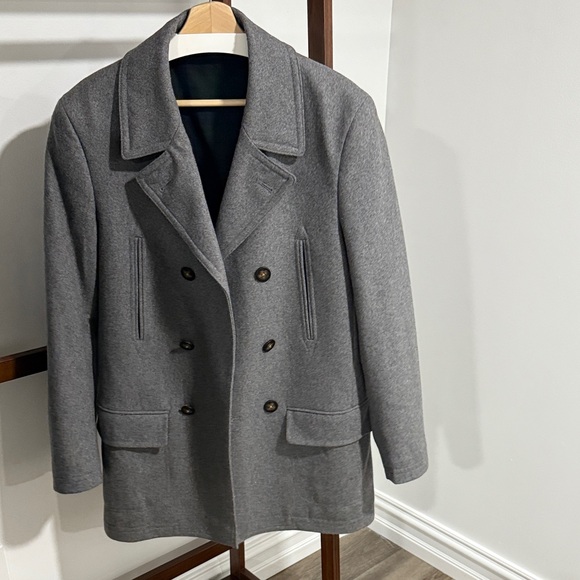 Polo by Ralph Lauren Gray Double-Breasted Coat - Picture 1 of 3